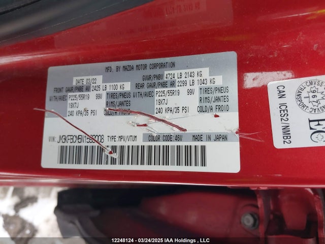 JM3KFBCM5N1593008 Mazda py cylinder deactiviation