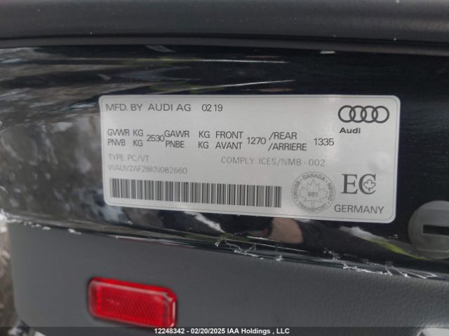 WAUV2AF28KN082660 Audi A7 Prestige S-line
