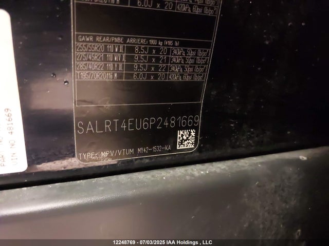 Land Rover aj20p6 2023 SALRT4EU6P2481669 Image 9