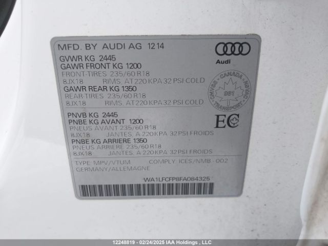 WA1LFCFP8FA084325 Audi Q5 Premium Plus