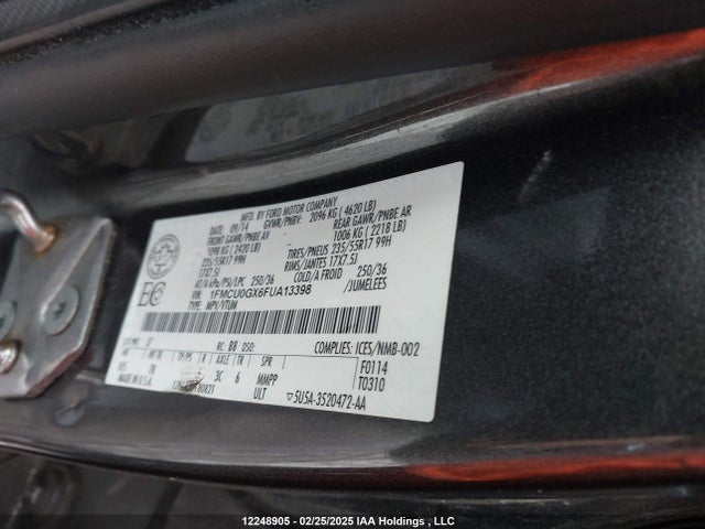 1FMCU0GX6FUA13398 Ford Escape