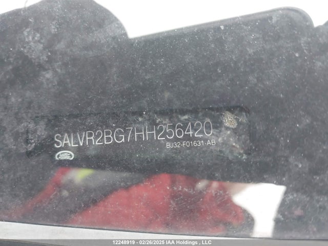 SALVR2BG7HH256420 Land Rover gtdi lev3 sulev30