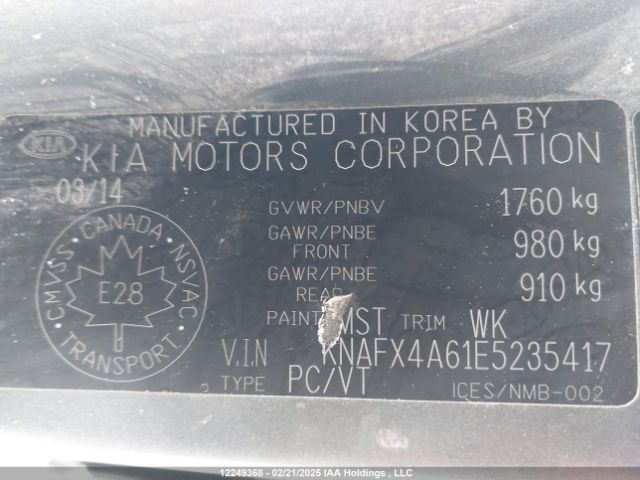 KNAFX4A61E5235417 KIA Forte