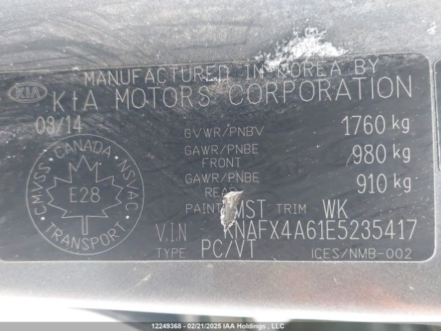 KNAFX4A61E5235417 KIA Forte