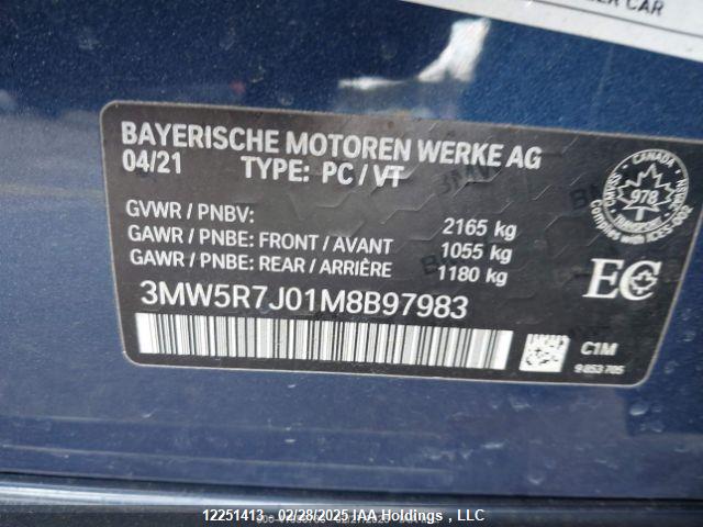3MW5R7J01M8B97983 BMW 330I