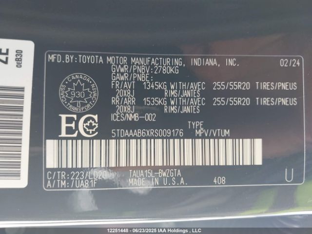 5TDAAAB6XRS009176 Lexus t24a-fts