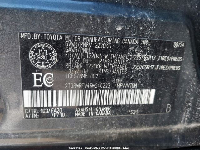 2T3RWRFV4RW240223 Toyota a25a-fxs