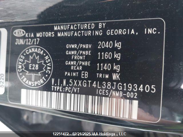 5XXGT4L38JG193405 KIA gdi