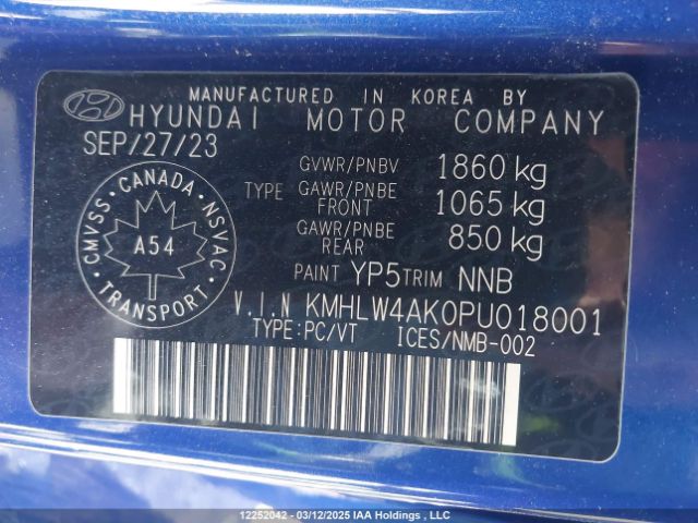 KMHLW4AK0PU018001 Hyundai t-gdi theta ii
