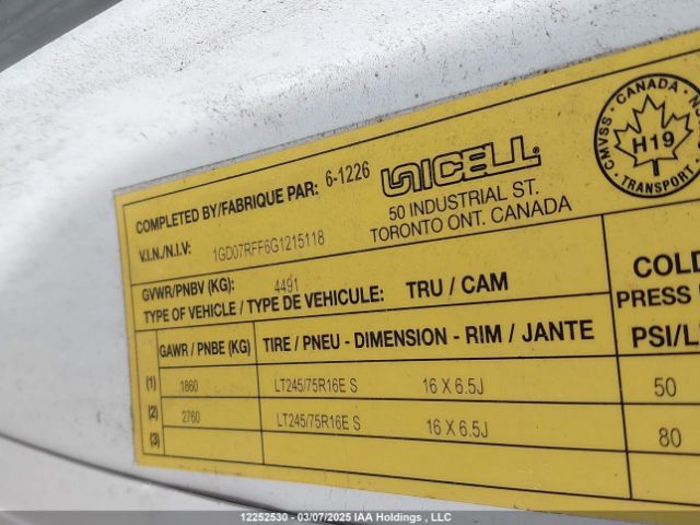 1GD07RFF6G1215118 GMC Savana