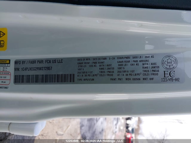 1C4PJXEG2RW272957 Jeep Wrangler