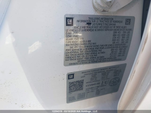 1GTU9FET7MZ184044 GMC lm2
