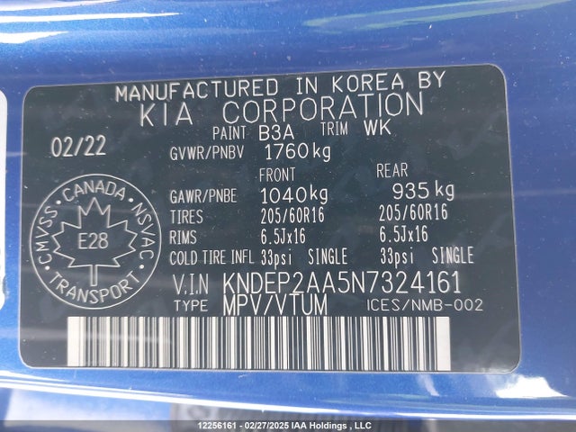 KNDEP2AA5N7324161 KIA nu