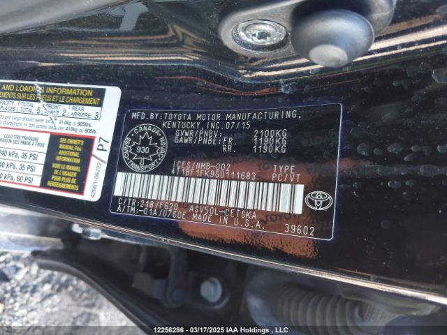 4T1BF1FK9GU111683 Toyota Camry Le/xle/se/xse
