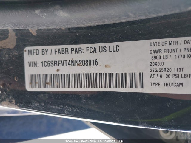 RAM 2022 2022 1C6SRFVT4NN208016 Image 17