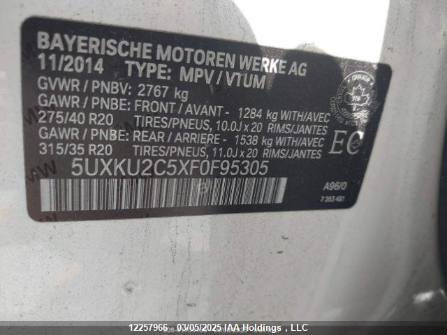 5UXKU2C5XF0F95305 BMW X6 Xdrive35i