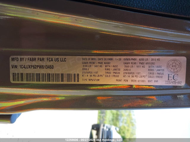 1C4JJXP62PW613460 Jeep Wrangler 4xe Unlimited Sahara