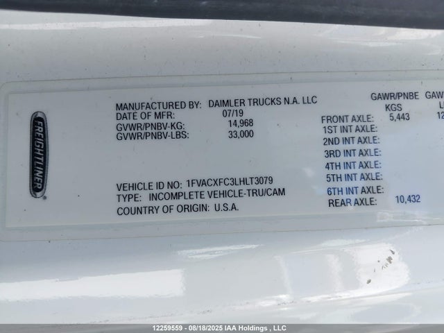 Freightliner M2 106 2020 1FVACXFC3LHLT3079 Image 9