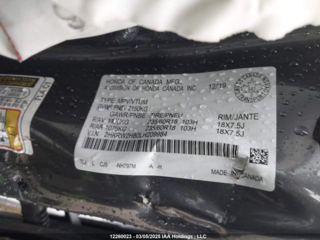 2HKRW2H80LH209984 Honda l15be