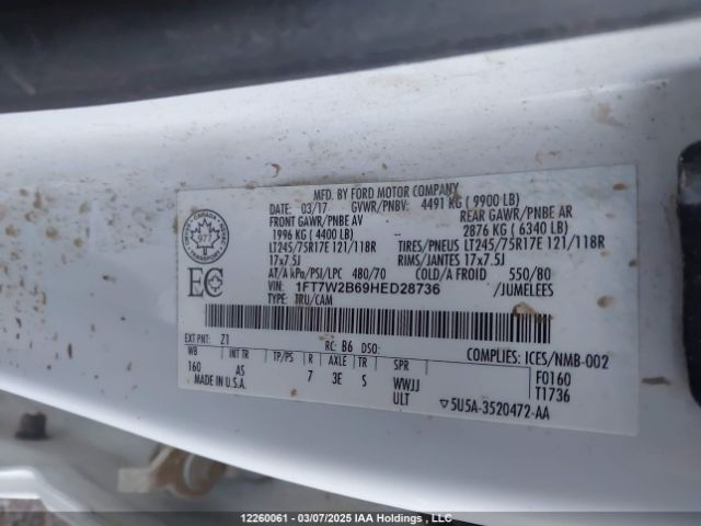 1FT7W2B69HED28736 Ford F-250 Xl