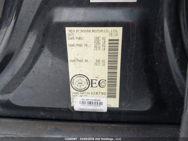 Nissan Altima 2015 1N4BL3AP7FN328790 Image 18
