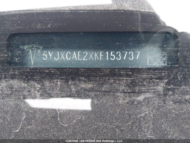 Aukcja sprzedaży 2019 Tesla Model X, vin: 5YJXCAE2XKF153737, numer aukcji: 12261042