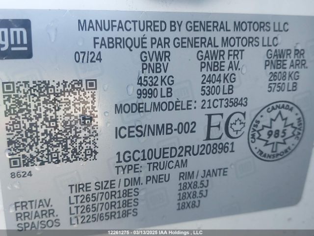 1GC10UED2RU208961 Chevrolet Silverado Ev Work Truck