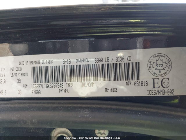1C6RR7LT6KS707548 RAM 1500
