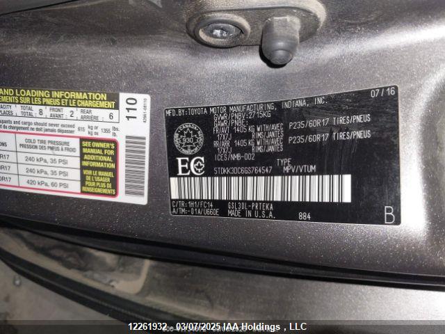 Toyota 2gr-fks 2016 5TDKK3DC6GS764547 Image 10