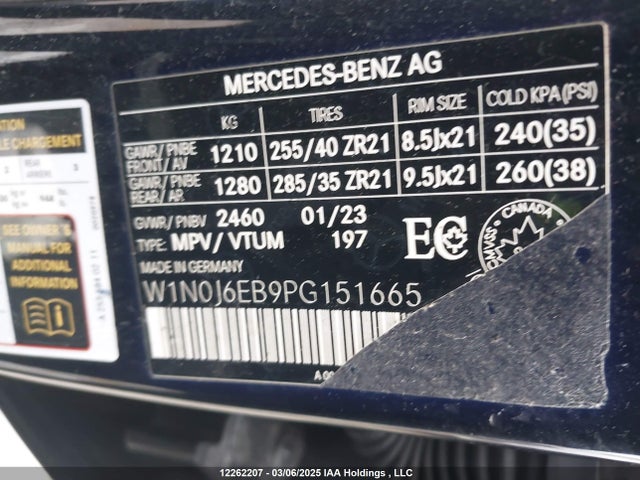 W1N0J6EB9PG151665 Mercedes-Benz m276