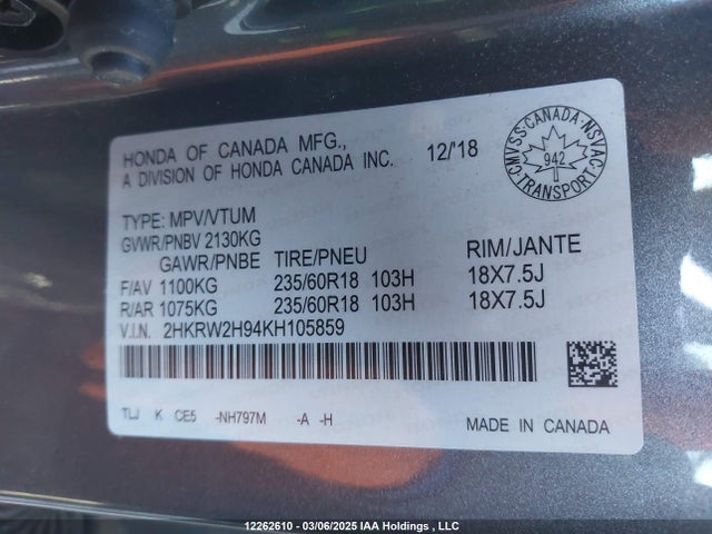 Honda l15be 2019 2HKRW2H94KH105859 Image 18