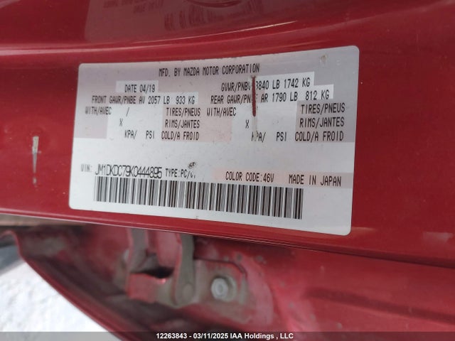 JM1DKDC79K0444895 Mazda pe