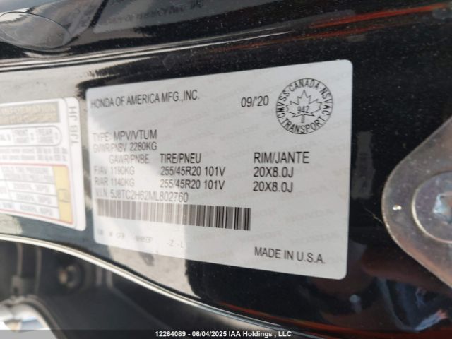 5J8TC2H62ML802760 Acura Rdx A-spec
