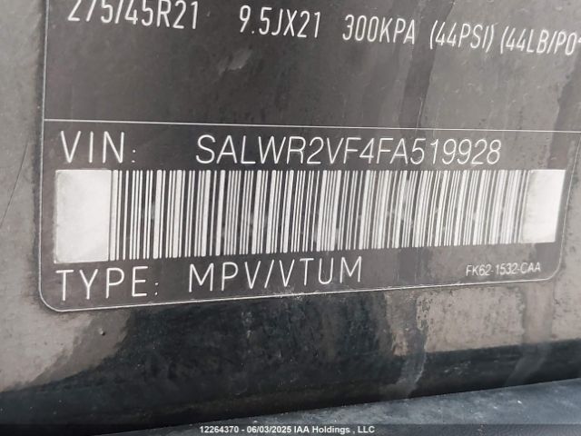 SALWR2VF4FA519928 Land Rover RANGE ROVER SPORT