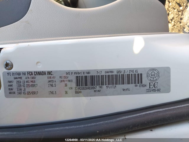 2C4RDGBG9HR830847 Dodge Grand Caravan