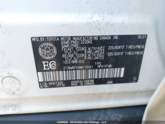 2T3BWRFV4MW119461 Toyota a25a-fxs, 3nm+4nm(ni)