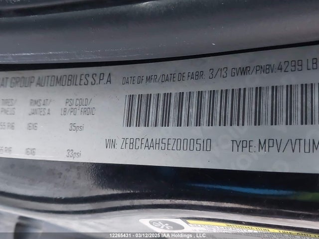 Fiat 330a1047 2014 ZFBCFAAH5EZ000510 Image 9