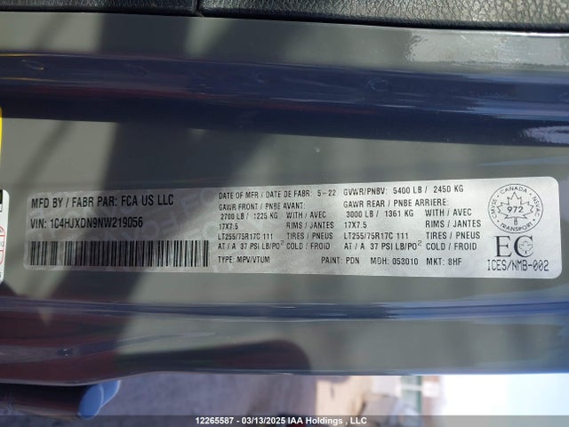 1C4HJXDN9NW219056 Jeep Wrangler