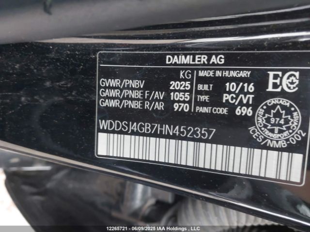 WDDSJ4GB7HN452357 Mercedes-Benz CLA-Class