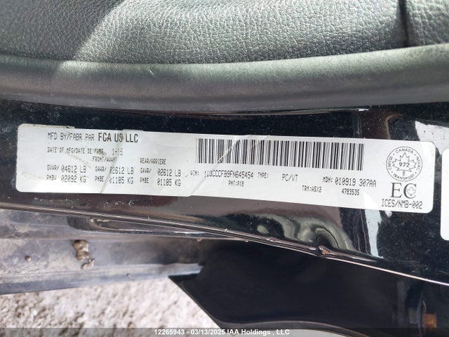 12265943 :رقم المزاد ، 1C3CCCFB9FN645454 vin ، 2015 Chrysler 200 مزاد بيع