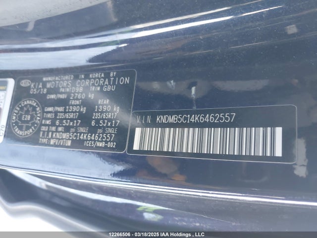 KNDMB5C14K6462557 KIA gdi lamda - ii