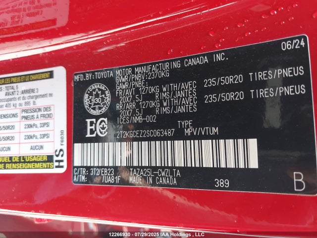 Lexus t24a-fts 2025 2T2KGCEZ2SC063487 Image 19