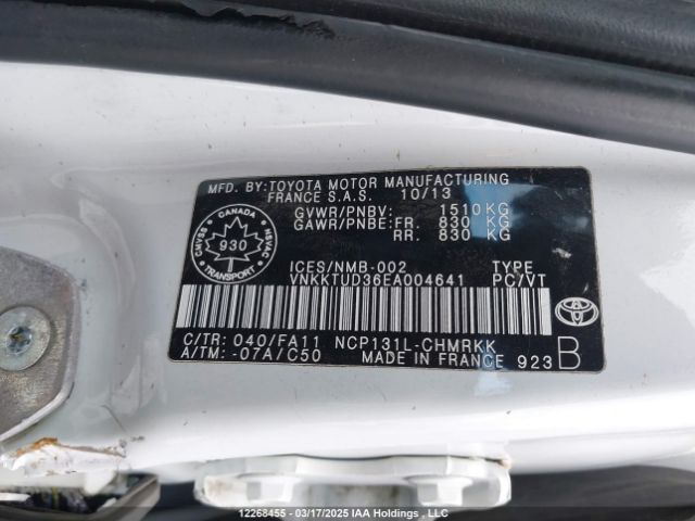 VNKKTUD36EA004641 Toyota Yaris