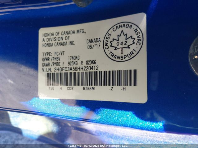 2HGFC3A56HH220412 Honda Civic Si Si