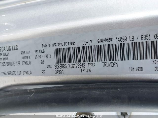3C63RRGL7JG179942 RAM 2018