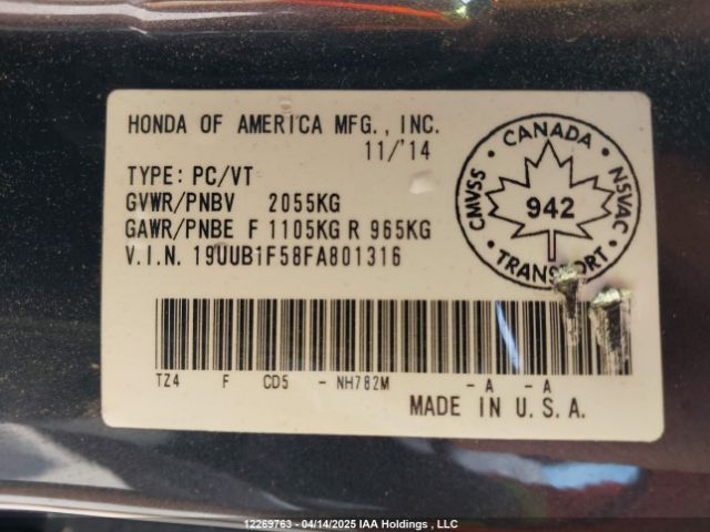 19UUB1F58FA801316 Acura k24w7