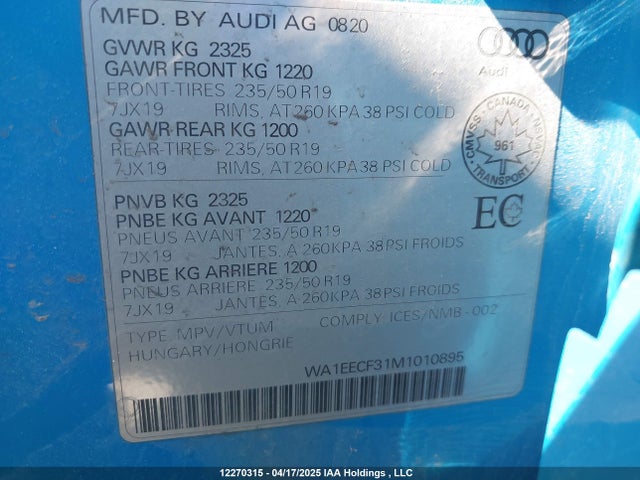 WA1EECF31M1010895 Audi Q3 Premium Plus S Line 45