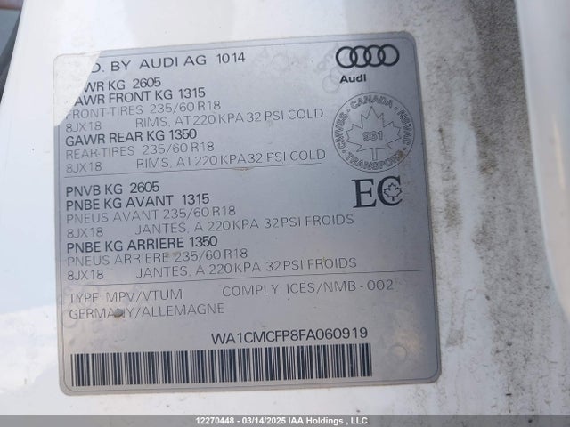 WA1CMCFP8FA060919 Audi Q5