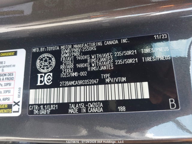 Lexus t24a-fts 2024 2T2BAMCA9RC052047 Image 19