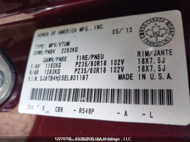 5J8TB4H55EL801187 Acura Rdx Technology